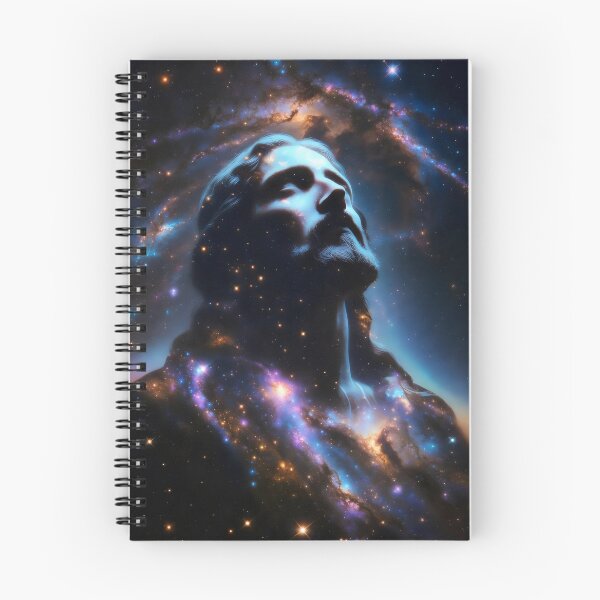 Item preview, Silhouette Jesus Christ Galaxy Art – Christian Surreal Cosmic Space Artwork designed and sold by stylishdzign.