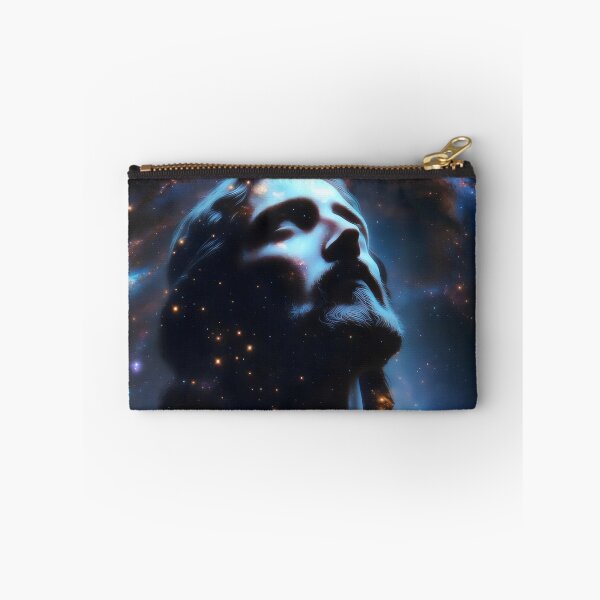 Item preview, Silhouette Jesus Christ Galaxy Art – Christian Surreal Cosmic Space Artwork designed and sold by stylishdzign.