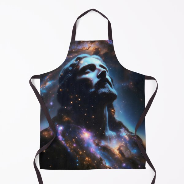 Item preview, Silhouette Jesus Christ Galaxy Art – Christian Surreal Cosmic Space Artwork designed and sold by stylishdzign.