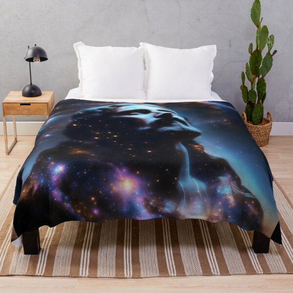 Item preview, Silhouette Jesus Christ Galaxy Art – Christian Surreal Cosmic Space Artwork designed and sold by stylishdzign.