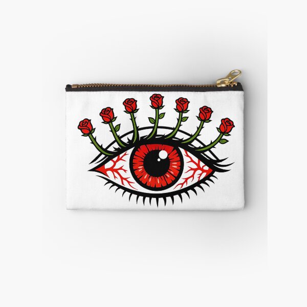 Item preview, Surreal Rose Eyelash Eye, Botanical Weirdcore Red Iris Design designed and sold by The Bizarre Archive.