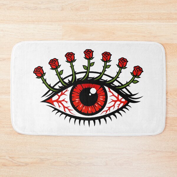 Item preview, Surreal Rose Eyelash Eye, Botanical Weirdcore Red Iris Design designed and sold by The Bizarre Archive.