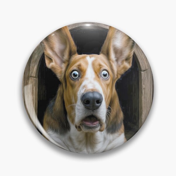 Item preview, Surprised Basset Hound In a Doghouse designed and sold by Maria Dryfhout.
