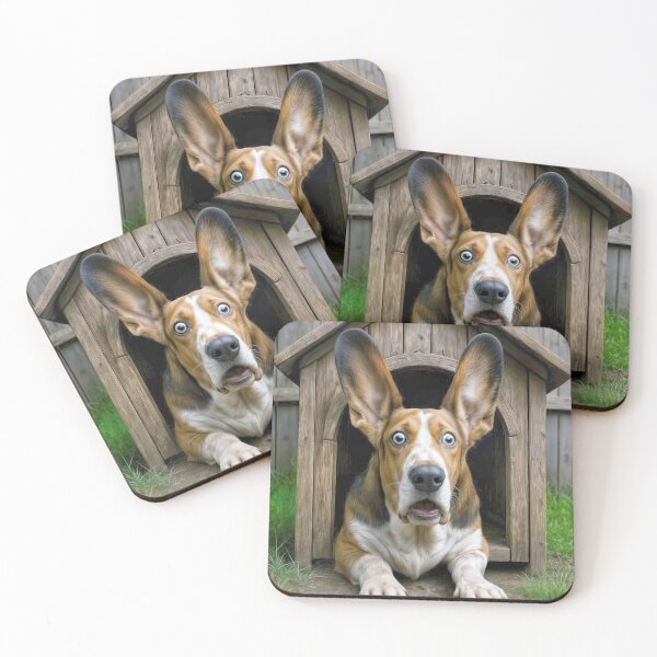 Item preview, Surprised Basset Hound In a Doghouse designed and sold by Maria Dryfhout.