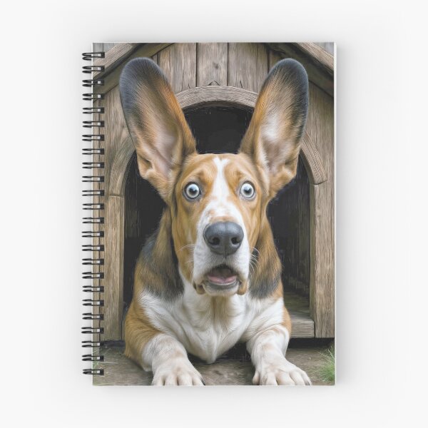 Item preview, Surprised Basset Hound In a Doghouse designed and sold by Maria Dryfhout.