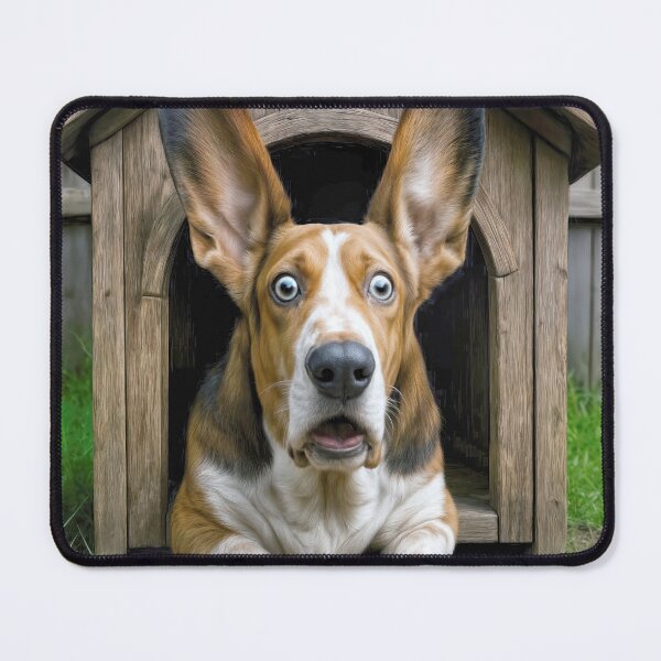 Item preview, Surprised Basset Hound In a Doghouse designed and sold by Maria Dryfhout.