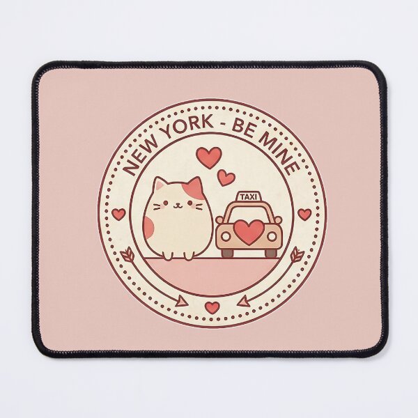 Item preview, New York - Be Mine - Cute Cat Valentine designed and sold by CuteKats.