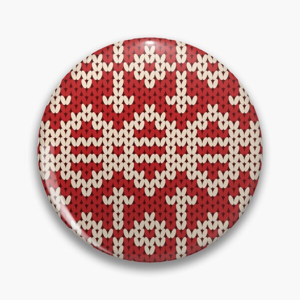 Item preview, Red yarn knitted pattern in a native tribal style. designed and sold by Nengsang.