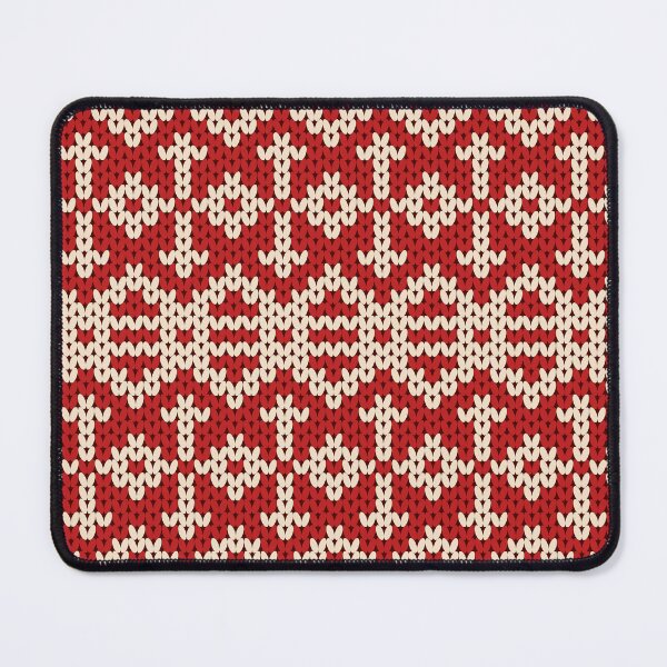Item preview, Red yarn knitted pattern in a native tribal style. designed and sold by Nengsang.