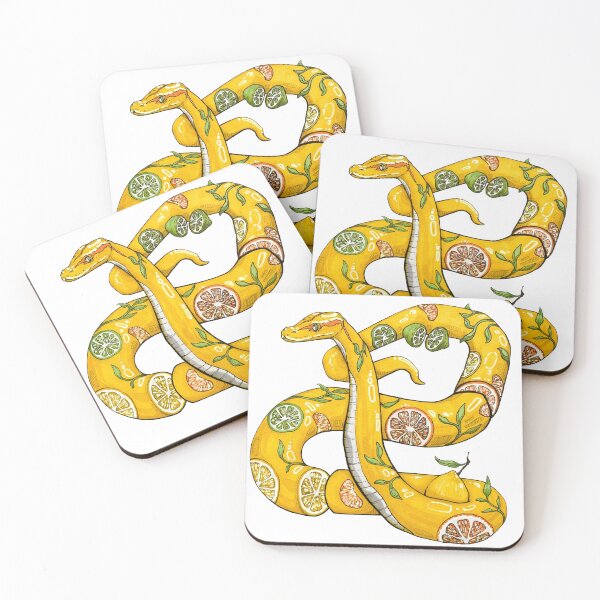 Item preview, ‘Citrus Serpent’ snake artwork designed and sold by Moana Matron Designs.