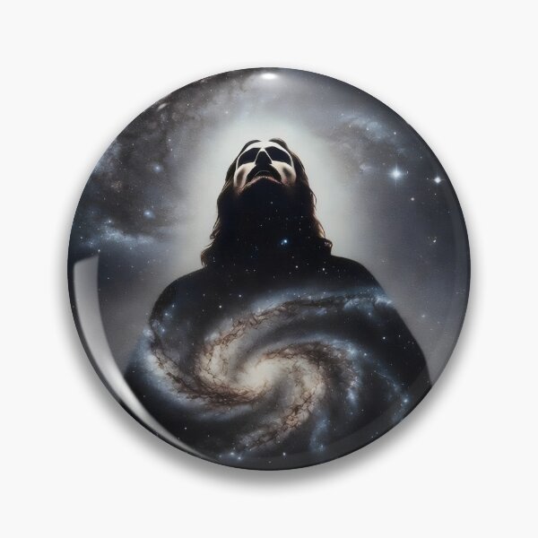 Item preview, Silhouette Jesus Christ Galaxy Art – Christian Surreal Cosmic Space Artwork designed and sold by stylishdzign.