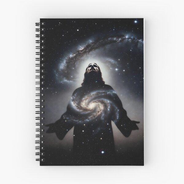 Item preview, Silhouette Jesus Christ Galaxy Art – Christian Surreal Cosmic Space Artwork designed and sold by stylishdzign.