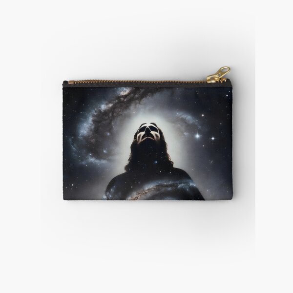 Item preview, Silhouette Jesus Christ Galaxy Art – Christian Surreal Cosmic Space Artwork designed and sold by stylishdzign.