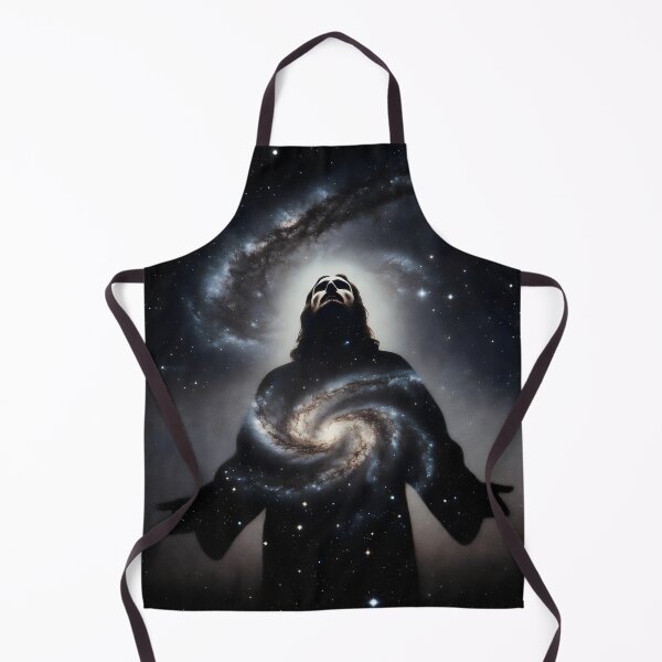 Item preview, Silhouette Jesus Christ Galaxy Art – Christian Surreal Cosmic Space Artwork designed and sold by stylishdzign.