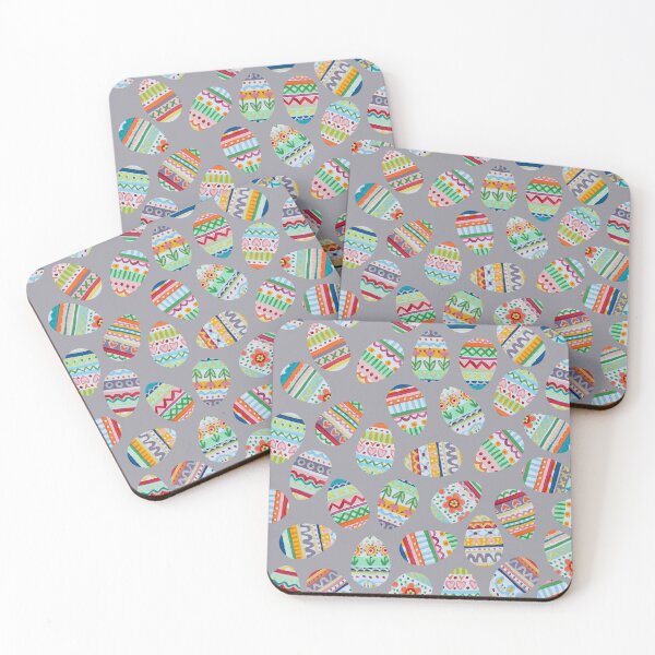 Item preview, Painted Easter Eggs on gray designed and sold by farreystudio.