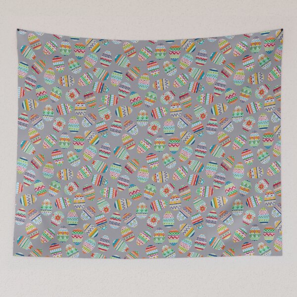 Item preview, Painted Easter Eggs on gray designed and sold by farreystudio.