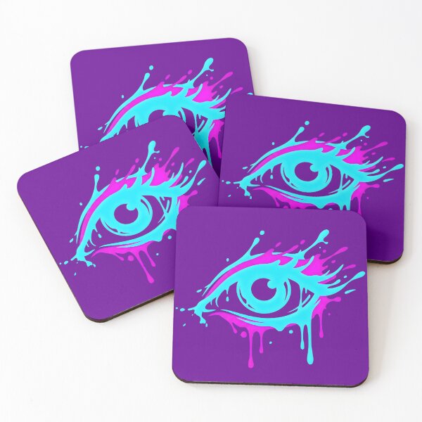 Item preview, Neon Cyberpunk Melting Eye Drip Glitch Art designed and sold by MarCinu Art.