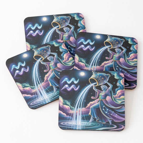 Item preview, Ethereal Aquarius Water Bearer | Celestial Constellation Goddess designed and sold by Midnight Veil Designs.