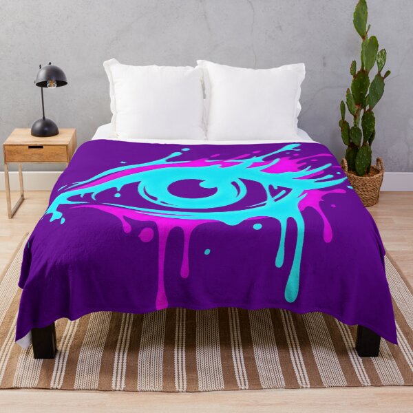 Item preview, Neon Cyberpunk Melting Eye Drip Glitch Art designed and sold by MarCinu Art.