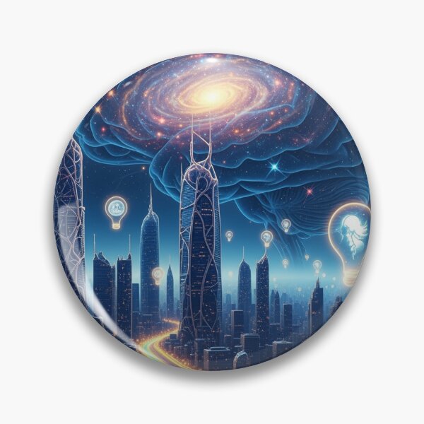 Item preview, The Neural Metropolis: A Cosmic Mindscape designed and sold by kirtiy380.