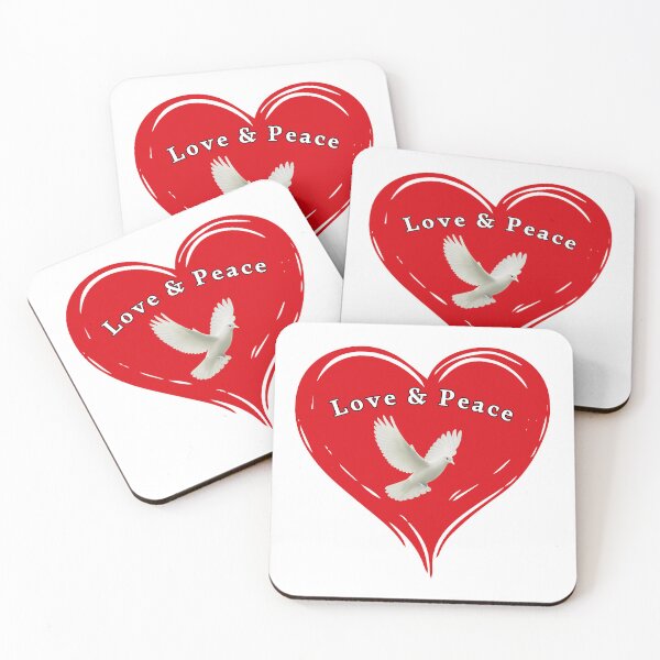 Item preview, Love & Peace Heart with Dove designed and sold by ValeriValera.