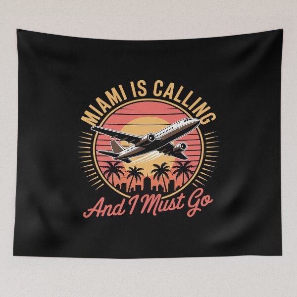 Item preview, Miami Is Calling I Must Go Florida Miami Summer Beach designed and sold by angolinnArt.