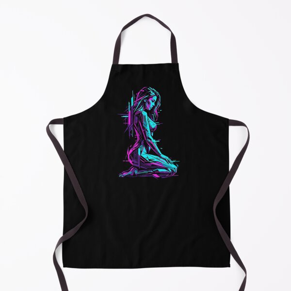 Item preview, Cyberpunk Glitch Goddess Neon Sci-Fi Art designed and sold by MarCinu Art.
