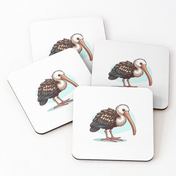 Item preview, A vibrant cartoon-style illustration of a stork standing proudly with its distinctive features. designed and sold by cave-canvas.
