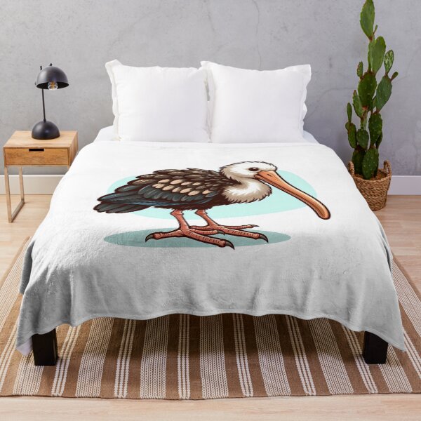 Item preview, A vibrant cartoon-style illustration of a stork standing proudly with its distinctive features. designed and sold by cave-canvas.