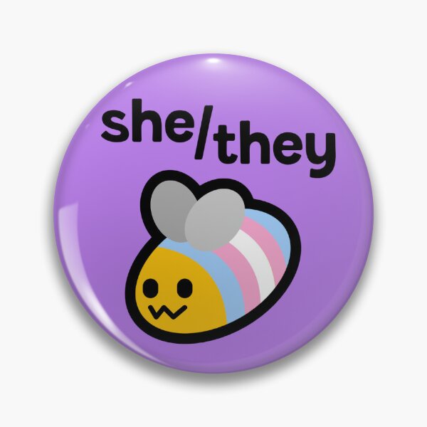 Item preview, Blobbee she/they pronouns designed and sold by olivvybee.