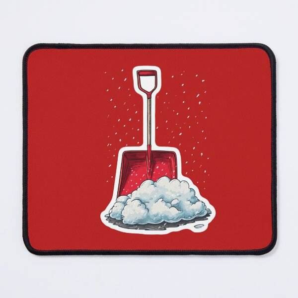 Item preview, Red Snow Shovel Clearing Winter Snowfall designed and sold by Yogabyadeola.