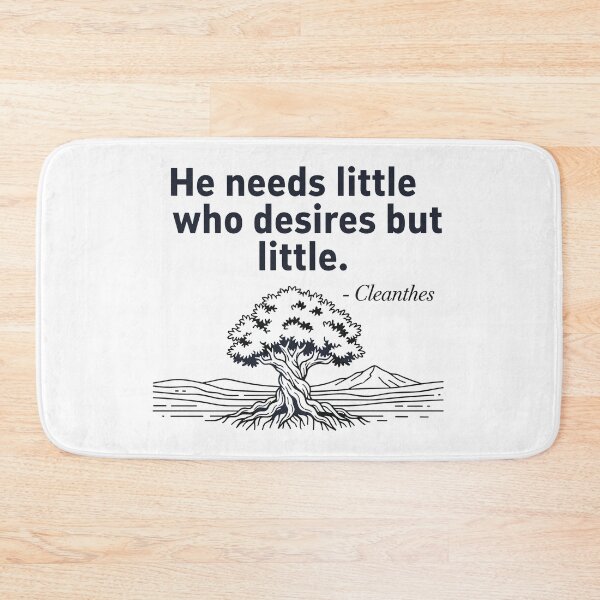 Item preview, He Needs Little – Daily Stoic Quote by Cleanthes | Timeless Minimalist Philosophy Art designed and sold by artbibun.
