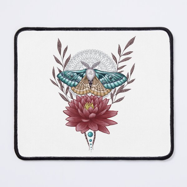 Item preview, Triskel Lotos Moth on Mandala ornament designed and sold by PolaMaku.