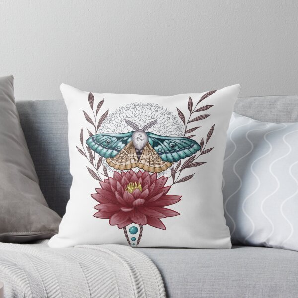 Item preview, Triskel Lotos Moth on Mandala ornament designed and sold by PolaMaku.