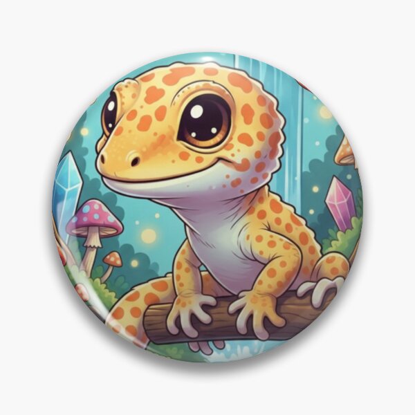 Item preview, Cute Leopard Gecko Magic Crystal Forest Fantasy designed and sold by HarlemDigitals.