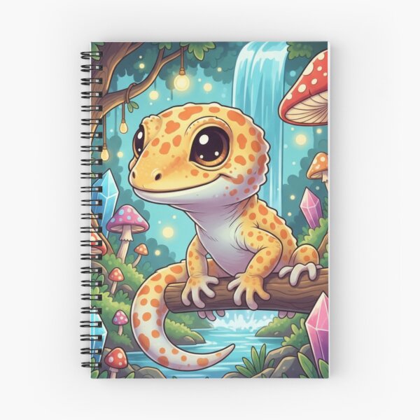Item preview, Cute Leopard Gecko Magic Crystal Forest Fantasy designed and sold by HarlemDigitals.