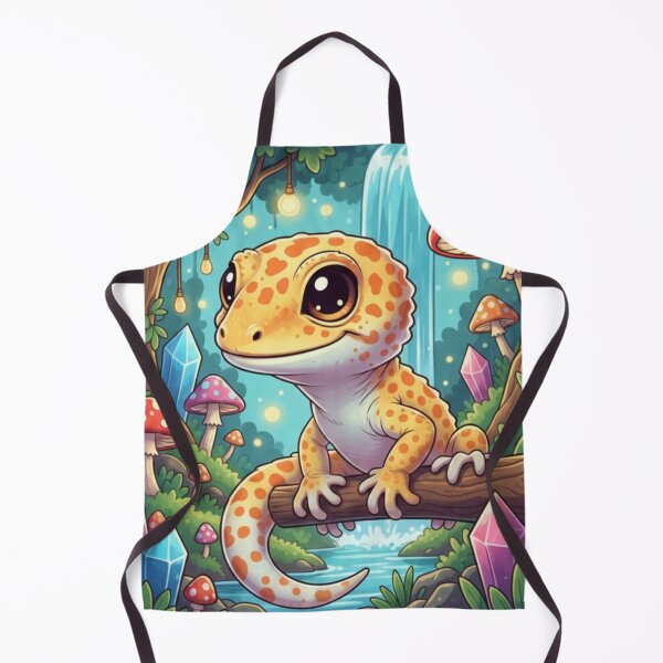 Item preview, Cute Leopard Gecko Magic Crystal Forest Fantasy designed and sold by HarlemDigitals.