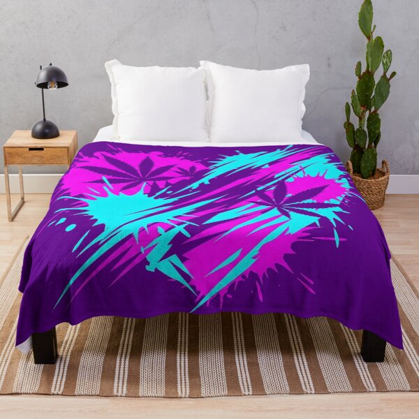 Item preview, Neon Stoner Splatter Heart Cannabis Art 2026 designed and sold by MarCinu Art.