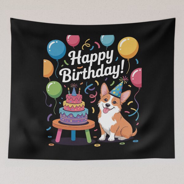 Item preview, Kids Birthday Party Pet Animal Dog Lover Dog Owner Corgi designed and sold by MarkLeedsArt.