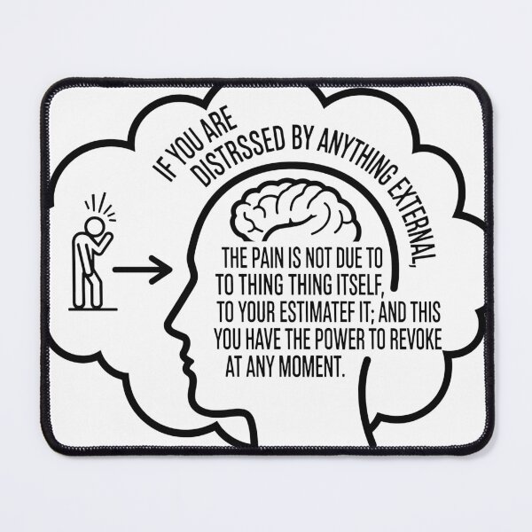Item preview, Control Your Mind – Daily Stoic Quote by Marcus Aurelius | Stoicism Mental Strength Art designed and sold by artbibun.
