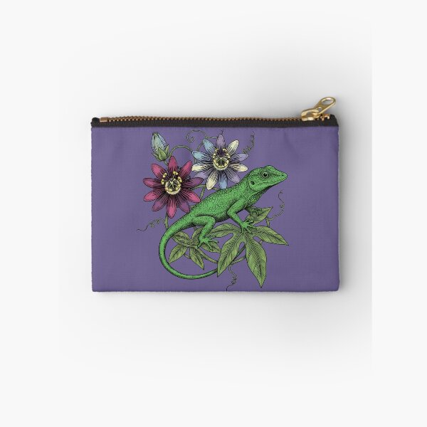 Item preview, Anole Lizard with Passionflower Vines designed and sold by BirdsnStuff.