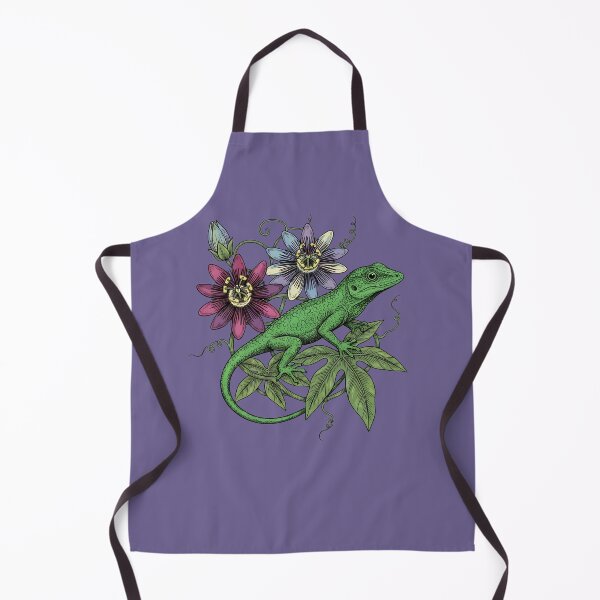 Item preview, Anole Lizard with Passionflower Vines designed and sold by BirdsnStuff.