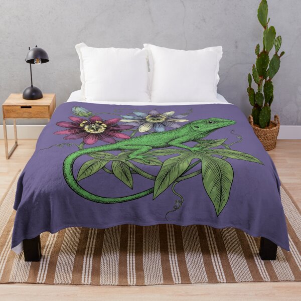 Item preview, Anole Lizard with Passionflower Vines designed and sold by BirdsnStuff.