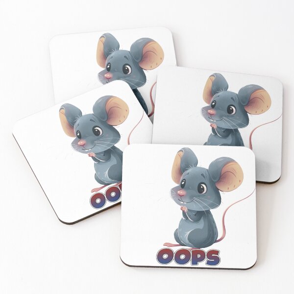 Item preview, Street Mouse Soft Chaos Collection – OOPS Cute Sarcastic Mouse Meme  designed and sold by MiraLumeStudio.