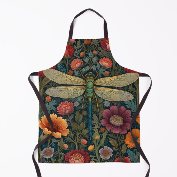 Artikelvorschau, Elegante Vintage-Libellenkunst, Herbstrot, Orange, Magenta, Herbstblumen entworfen und verkauft von hollycooper.