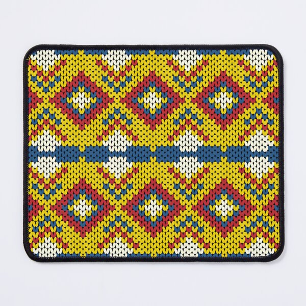 Item preview, Vertical knitted pattern of yellow and bright colors in a native tribal style. designed and sold by Nengsang.
