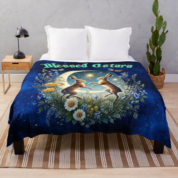Item preview, Blessed Ostara Moon Rabbits — Spring Equinox Celebration Art designed and sold by MysticOzzy.