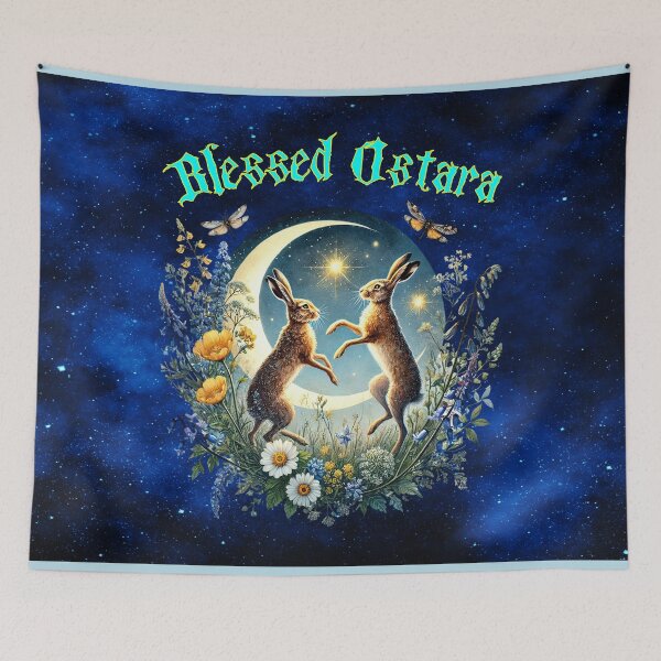 Item preview, Blessed Ostara Moon Rabbits — Spring Equinox Celebration Art designed and sold by MysticOzzy.