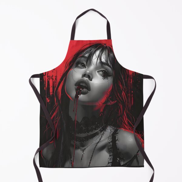 Item preview, Crimson Hunger: Anime Vampire Girl with Red Background designed and sold by QNTR CULT.