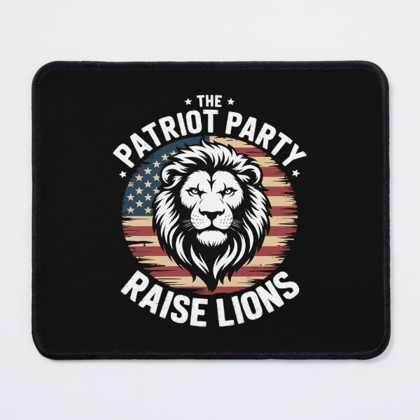 Item preview, Patriot Party Raise Lions US Patriotic American 4th of July designed and sold by DigitaldeligArt.